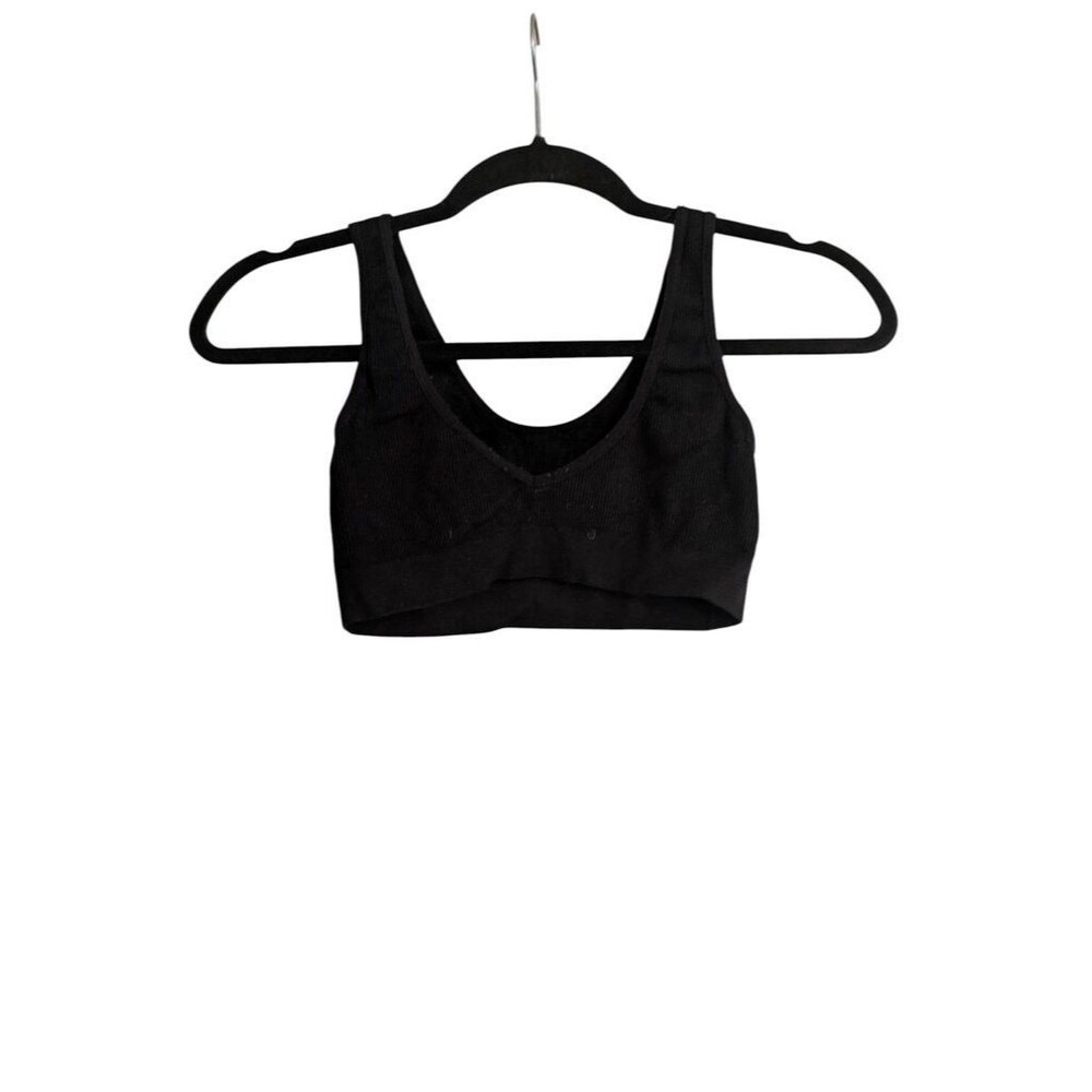 Charlotte Russe Black Ribbed Bralette